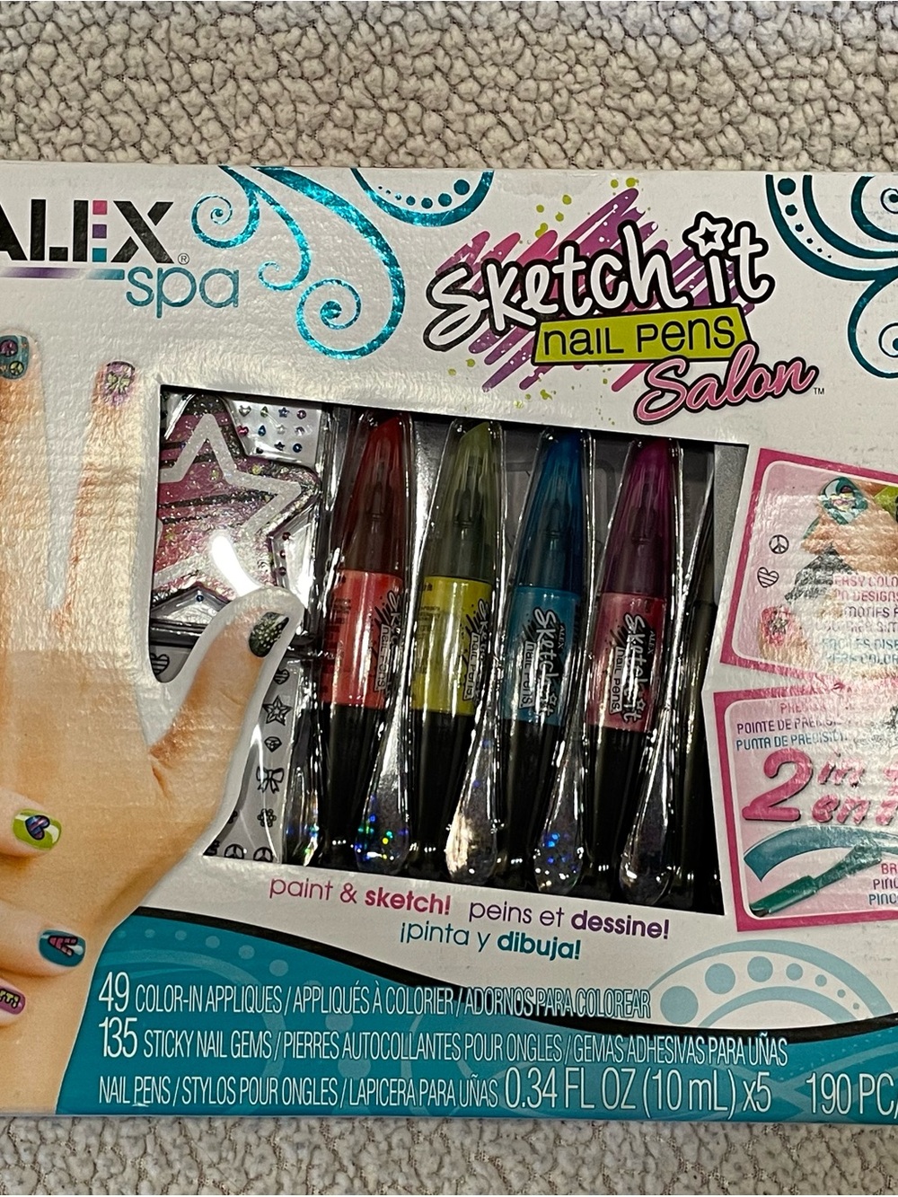 Alex Spa Sketch It Nail Pens Salon - Multicolor. New